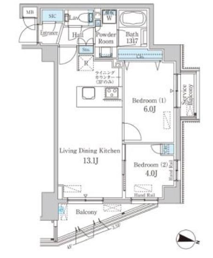 アクセリス渋谷南平台　307号室　間取り