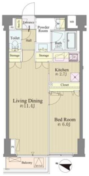 神楽坂南町ハウス　301号室　間取り