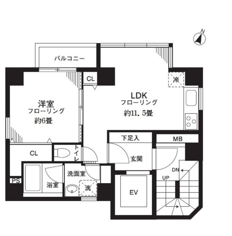 パディホームズ九段南　201号室　間取り