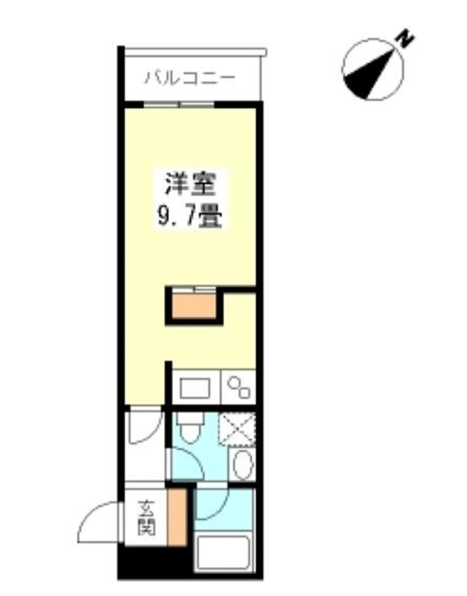 TKフラッツ渋谷　1014号室　間取り