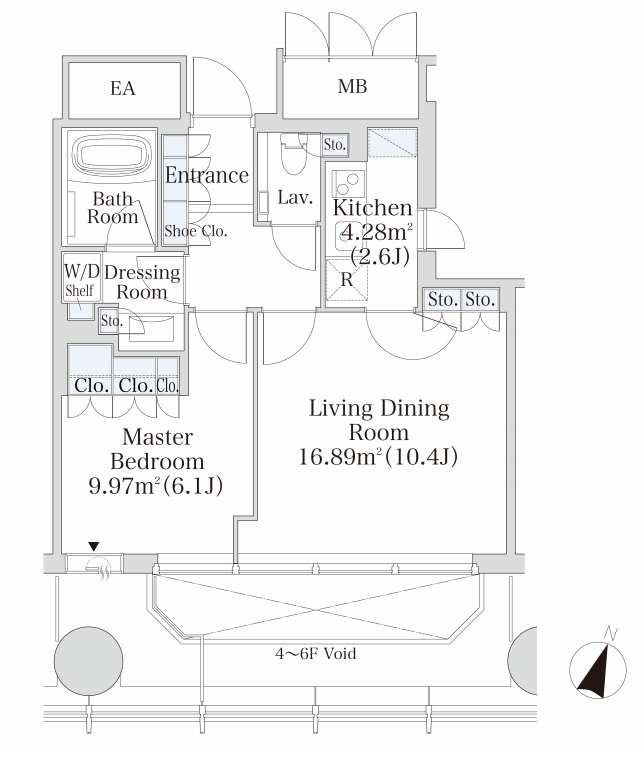 プラティーヌ御茶ノ水　503号室　間取り