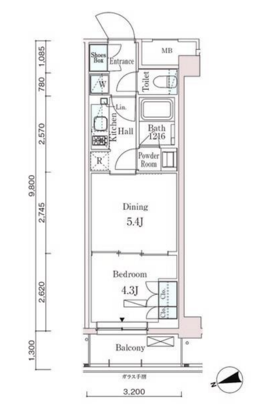 パークアクシス市谷左内町　207号室　間取り