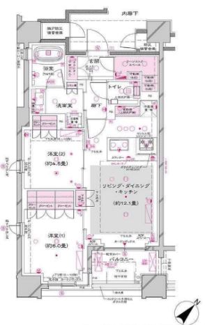 オーパスレジデンス銀座イースト　703号室　間取り