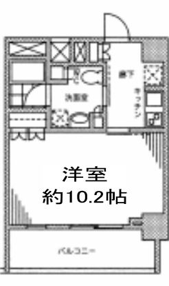 カスタリア門前仲町２　905号室　間取り