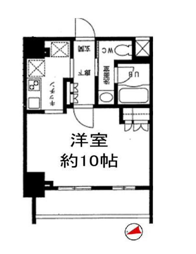 カスタリア門前仲町２　712号室　間取り