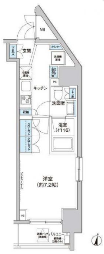 パークキューブ西新宿　901号室　間取り