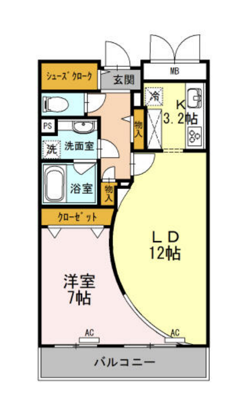 BLESS北新宿　4082号室　間取り
