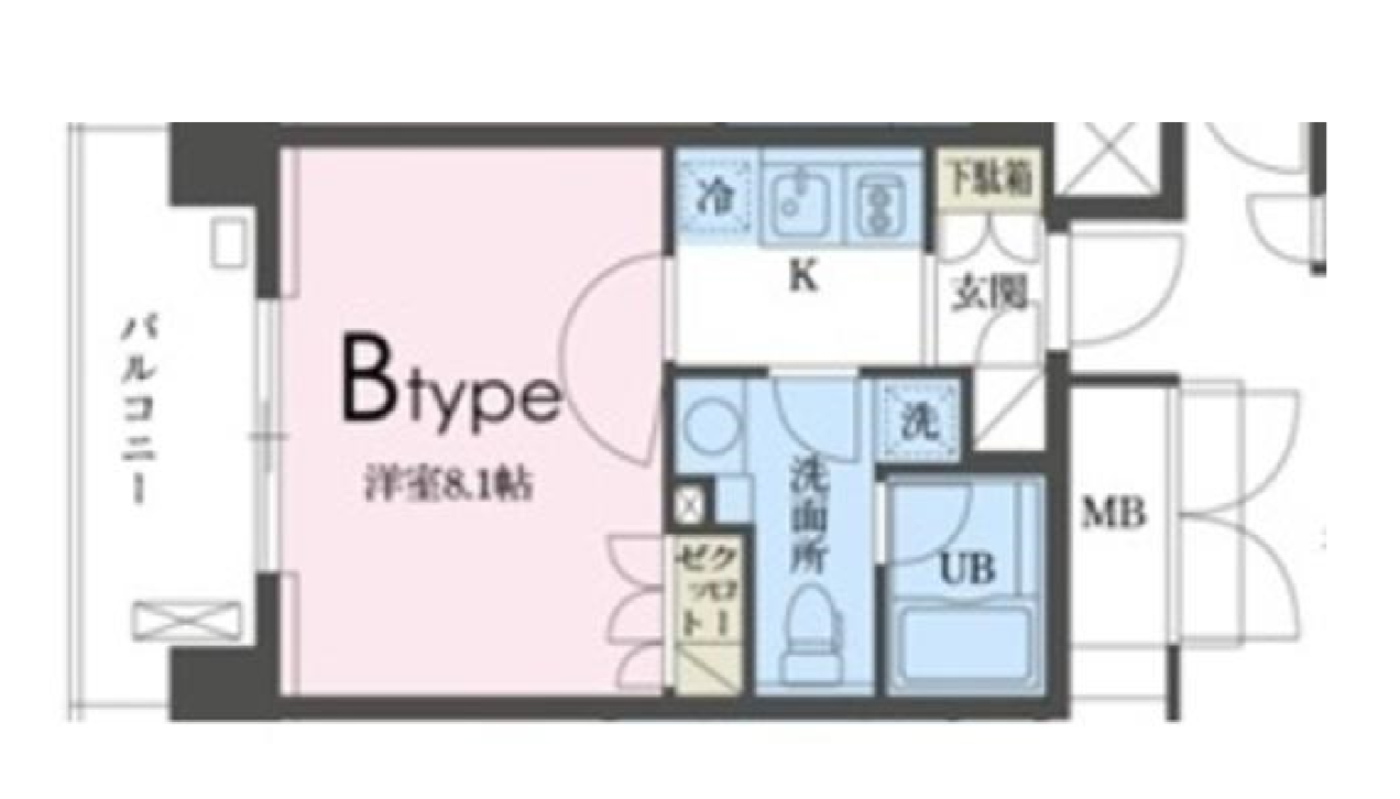 ガレリア東新宿　803号室　間取り