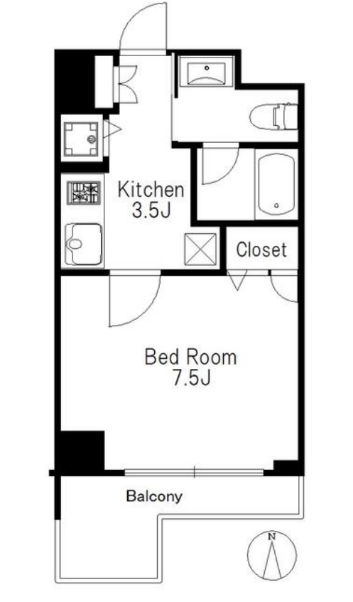 プライマル大井仙台坂　407号室　間取り