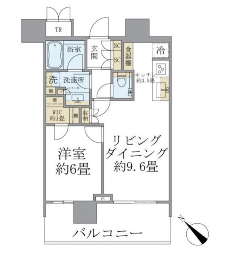 パークシティ武蔵小山ザ・タワー　503号室　間取り