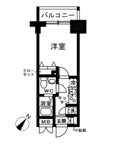レジディア日本橋人形町2　410号室　間取り