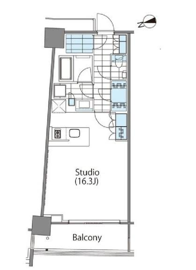 コンフォリア新宿イーストサイドタワー　1107号室　間取り