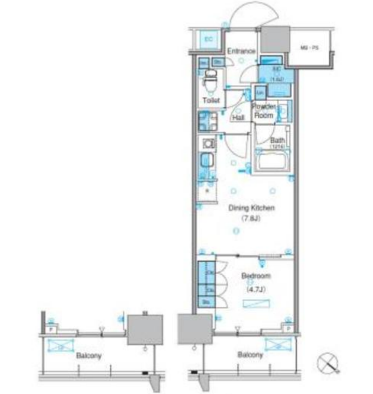 パークアクシス豊洲キャナル　1429号室　間取り