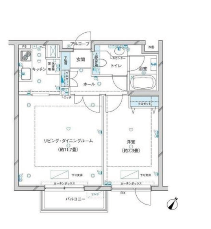 参宮橋マンション　205号室　間取り
