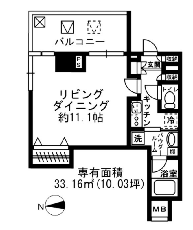 レジディア四谷三丁目　514号室　間取り