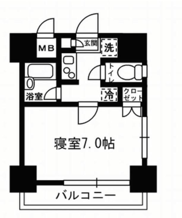 レジディア月島3　406号室　間取り