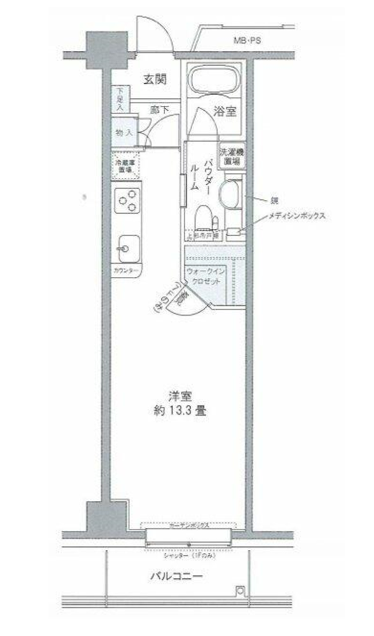 プライムアーバン豊洲　617号室　間取り