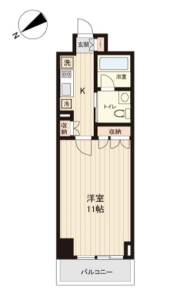プラティーク清澄白河　510号室　間取り
