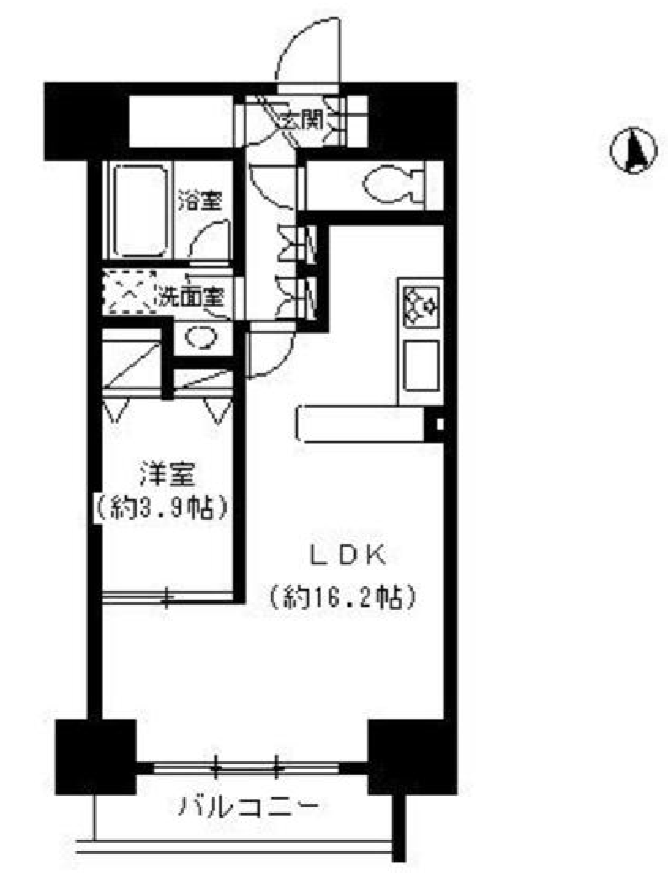 パークキューブ東品川　509号室　間取り