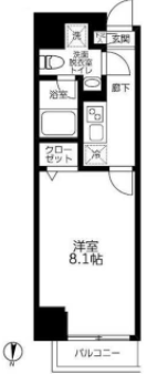 ルフレ新宿ノース　502号室　間取り