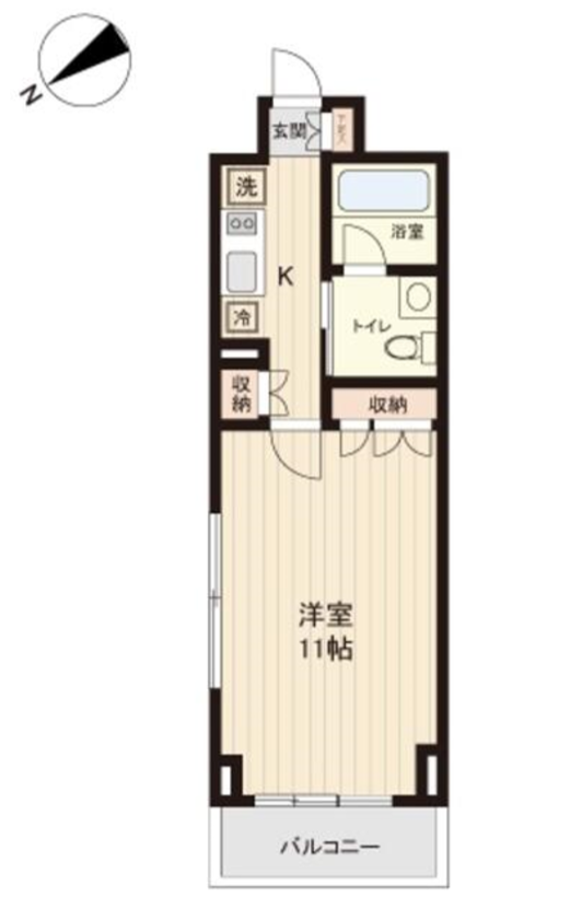 プラティーク清澄白河　416号室　間取り