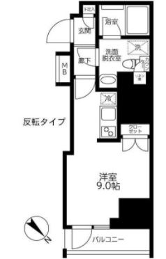 アイルイムーブル日本橋　803号室　間取り