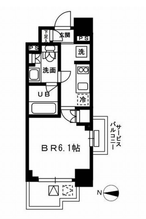 レジディア新宿イースト3　1004号室　間取り