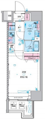 ジェノヴィア東神田グリーンヴェール　1209号室　間取り