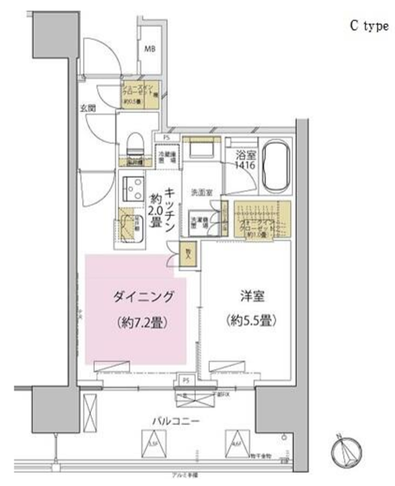 ザ・パークハウス渋谷美竹　305号室　間取り