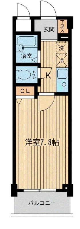 アーデン目黒不動前（旧パークハビオ目黒不動前）　204号室　間取り