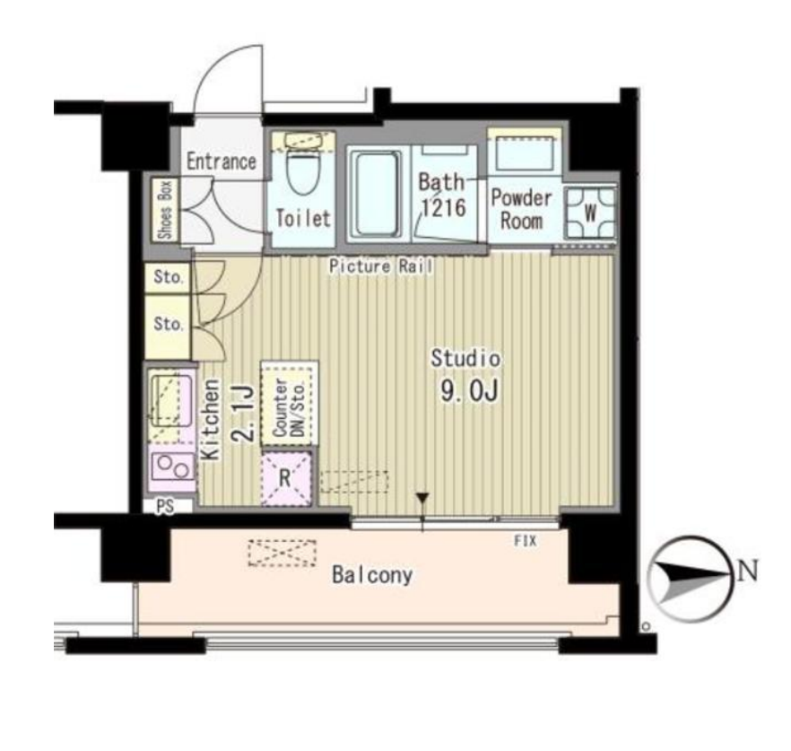 ルーエ渋谷神山町　601号室　間取り