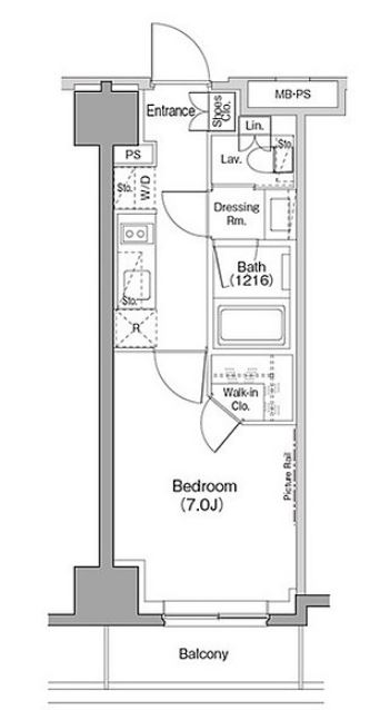 ザ・パークハビオ木場　1114号室　間取り