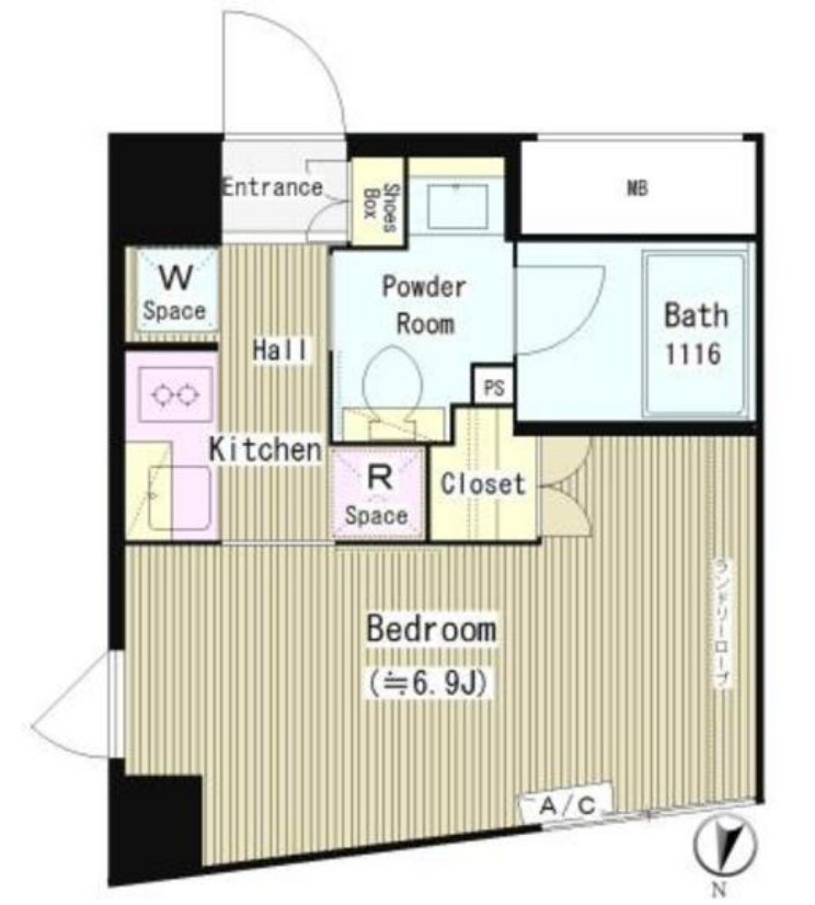 ソラーニ目黒不動前　105号室　間取り