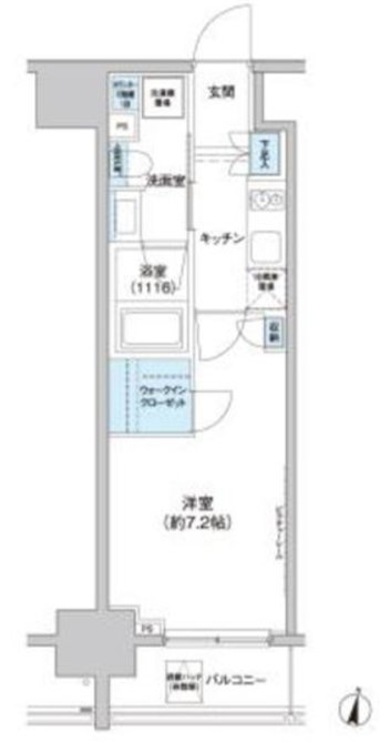 パークキューブ西新宿　1202号室　間取り