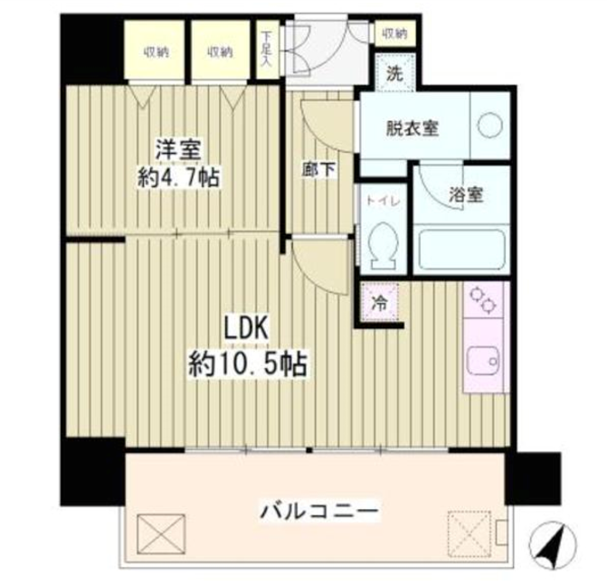 リバー＆タワー　803号室　間取り