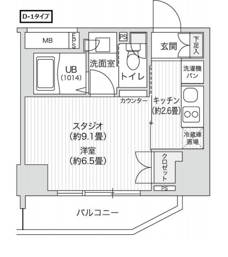 レジディア笹塚２　710号室　間取り