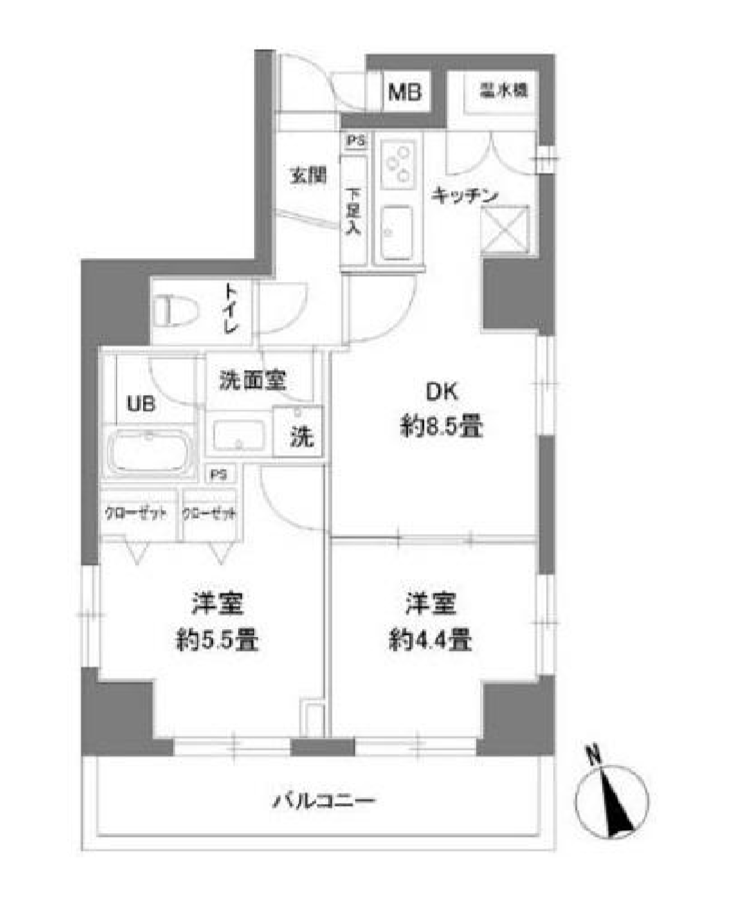 カスタリア新富町2　503号室　間取り