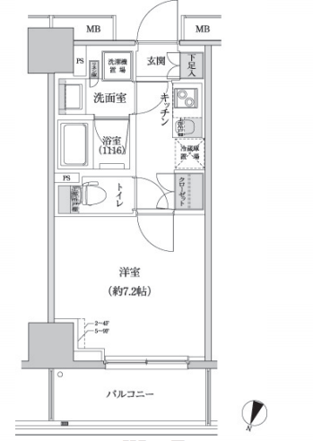 パークハビオ渋谷本町レジデンス　309号室　間取り