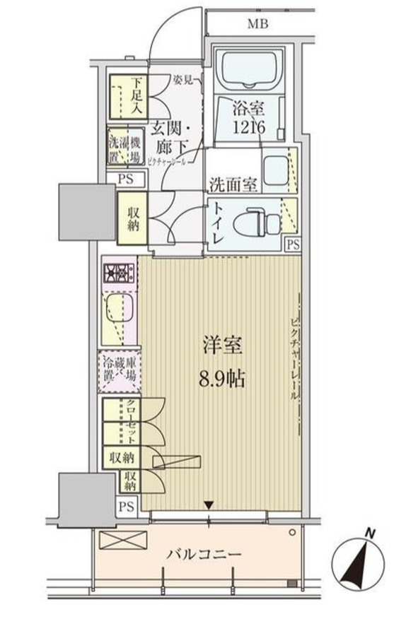 パークアクシス赤坂見附　202号室　間取り