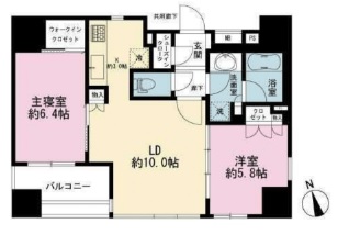 クレヴィア東京八丁堀 湊 ザ・レジデンス　1001号室　間取り
