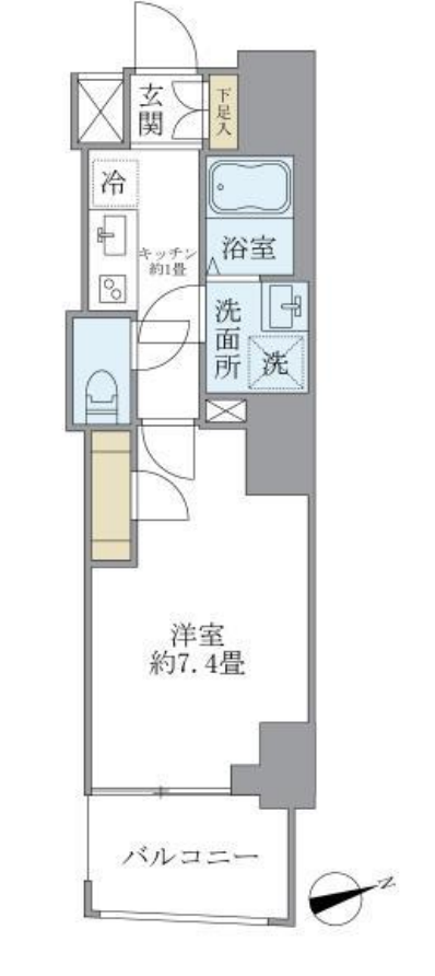Ｐｒｅｍｉｅｒ市谷薬王寺　1301号室　間取り