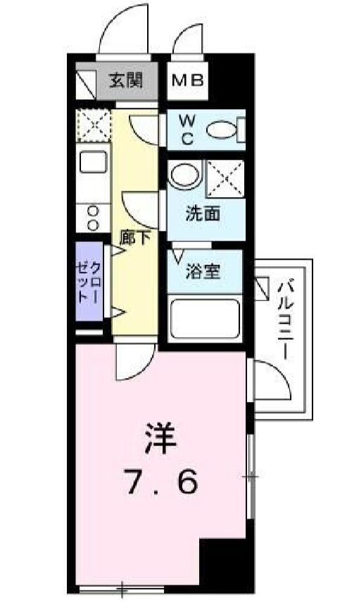 プレジールシナガワ　301号室　間取り