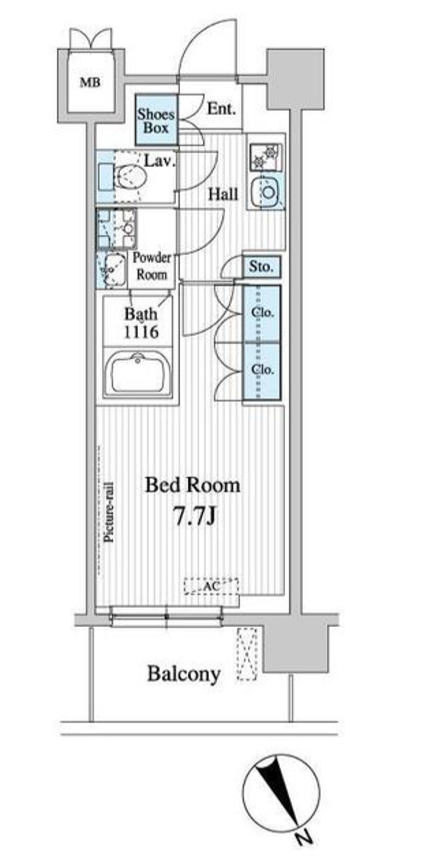 プレノ清澄庭園　204号室　間取り