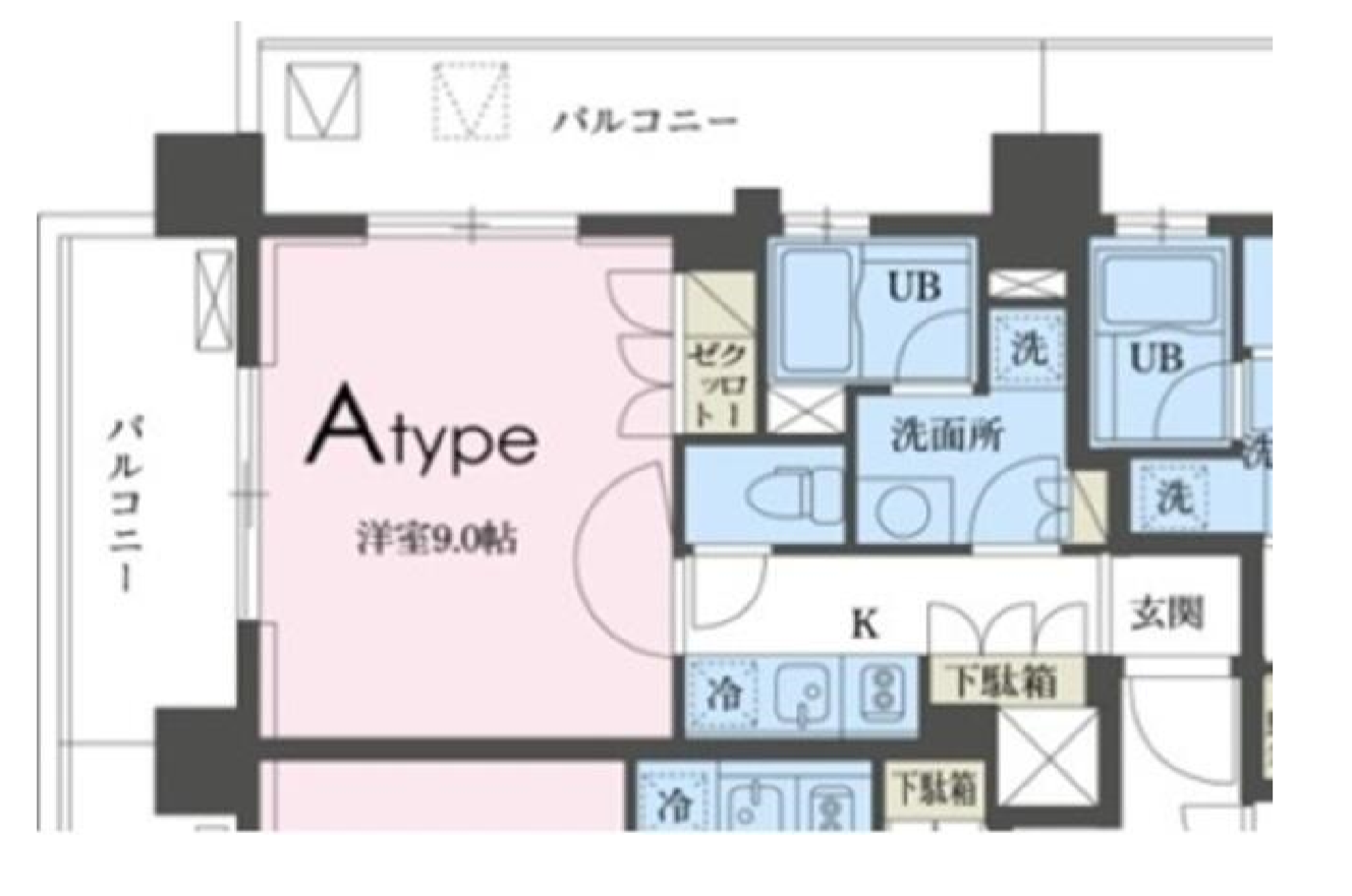 ガレリア東新宿　1302号室　間取り