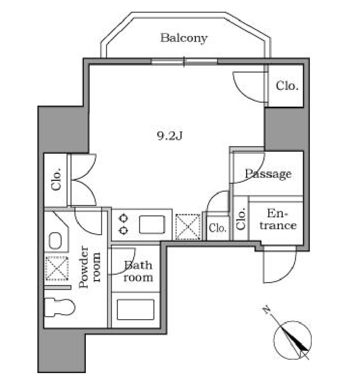 レジディア恵比寿2　405号室　間取り