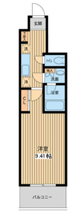 プロスペクト門前仲町　802号室　間取り