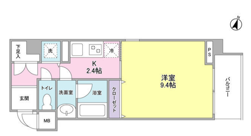 四番町セントラルシティハウス　404号室　間取り