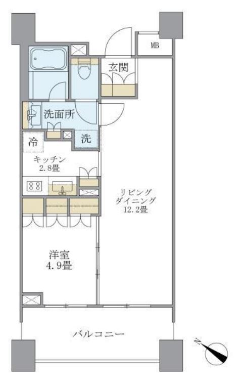 アパートメンツ三田　302号室　間取り