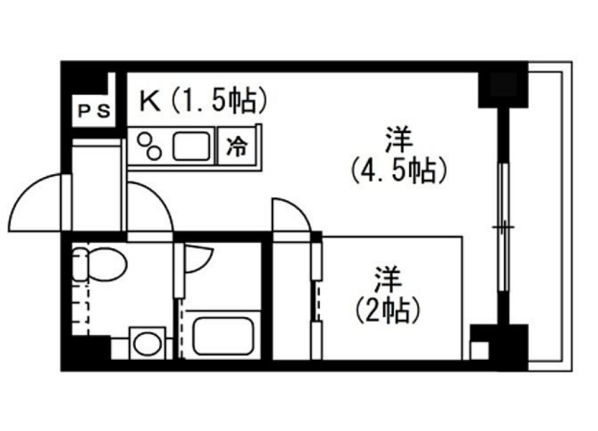 レジディア麻布十番2　703号室　間取り