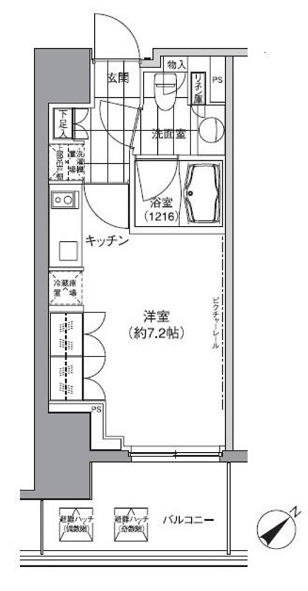 パークハビオ渋谷　510号室　間取り